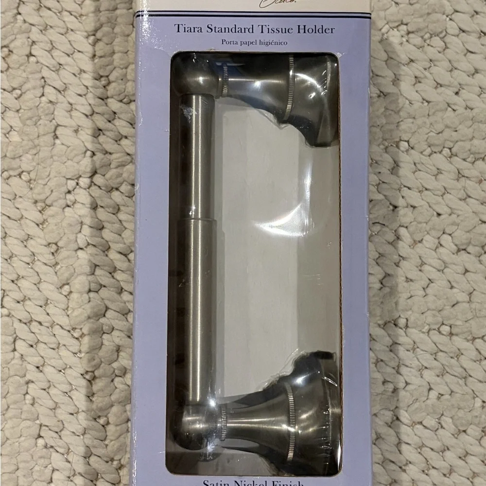 Gatco Tiara Satin Nickel Wall Mount Spring-loaded Toilet Paper Holder NEW NIB
